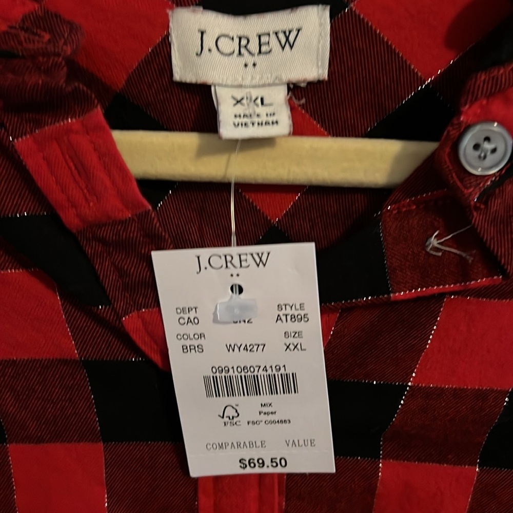 NWT J Crew Factory button down shirt in a size XXL - Picture 3 of 14